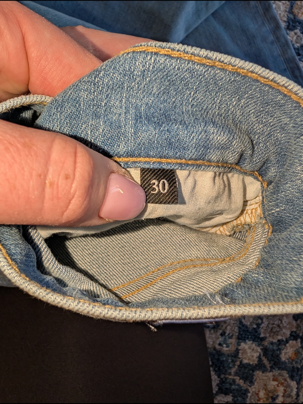7 For All Mankind Light Blue Distressed Boot Cut Jeans Boho Casual - Picture 5 of 8